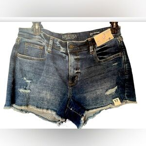 Arizona jean blue shorts Size 17 mid-rise
